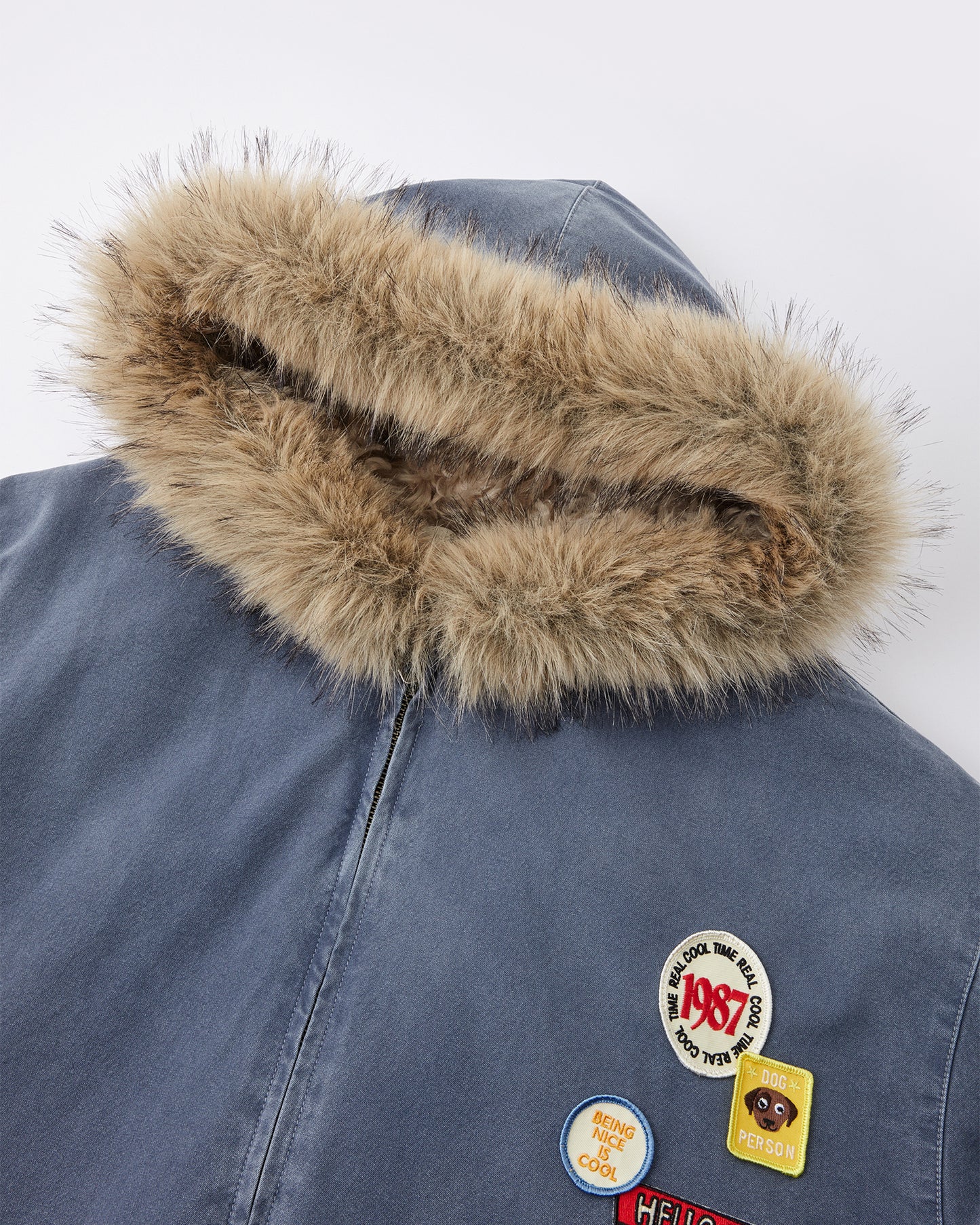 Faux Fur Patch Jacket
