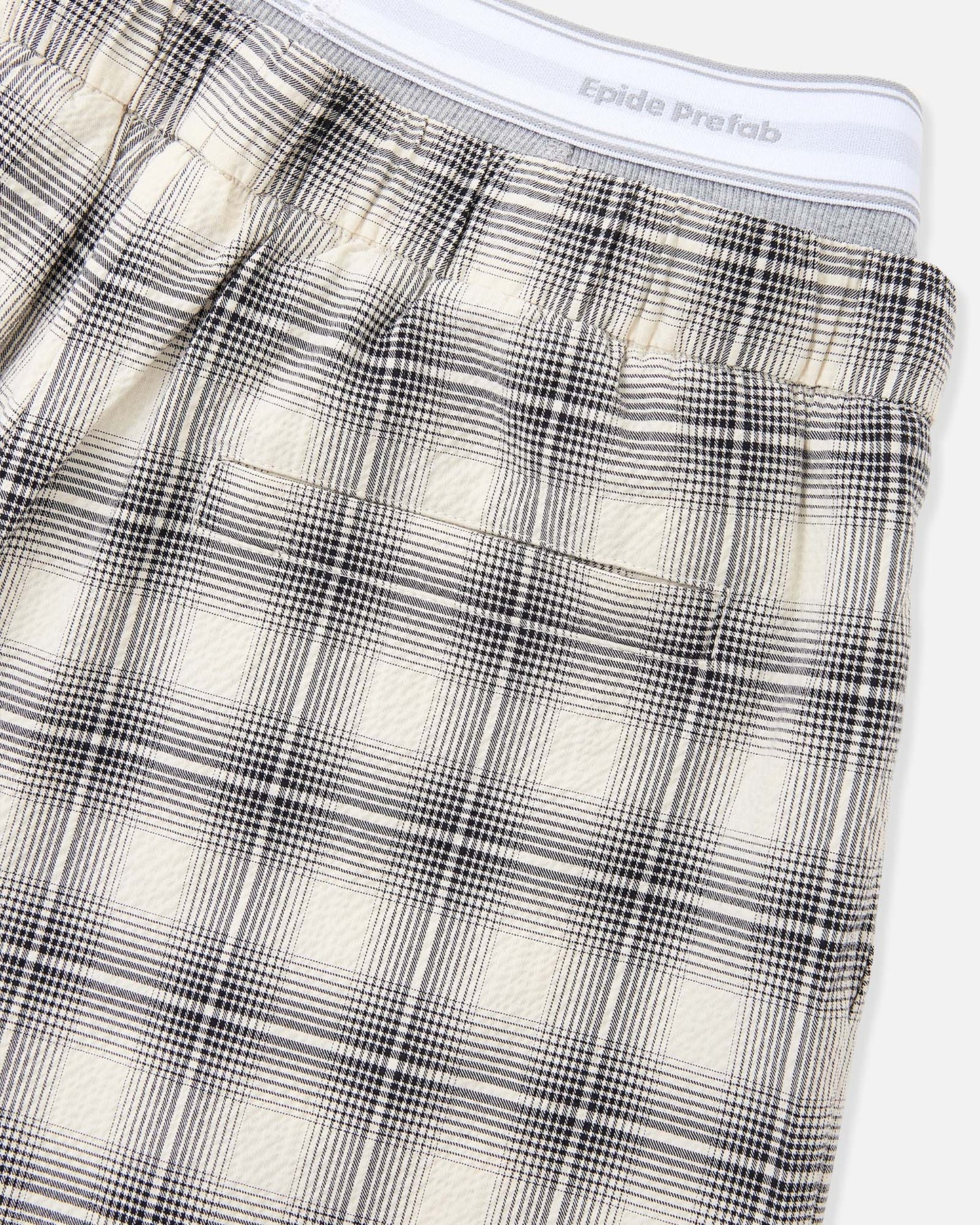 Double Waist Checked Pants