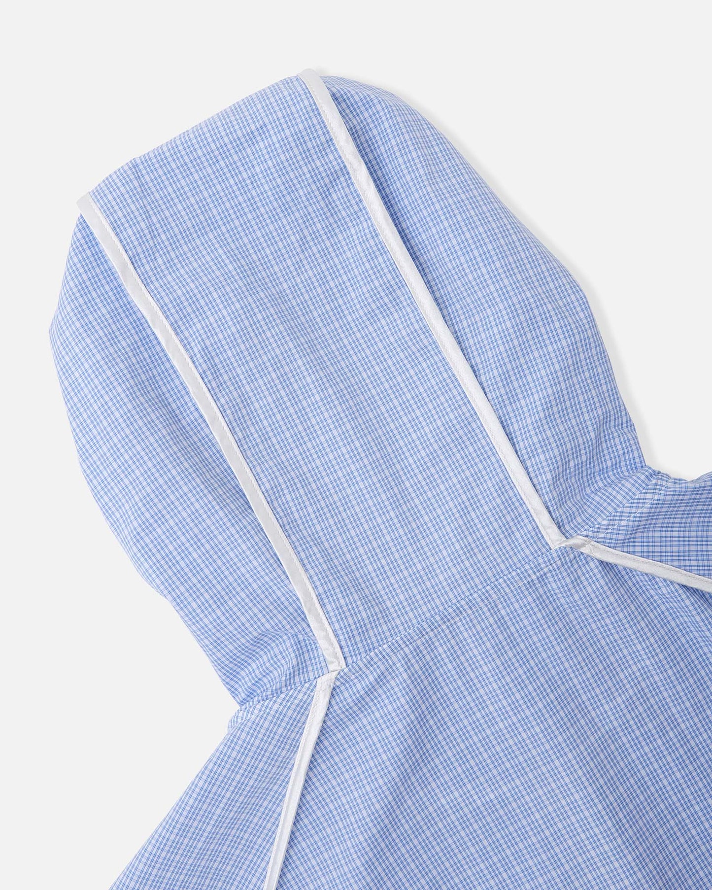 Bow Details Checked Shirt Jacket