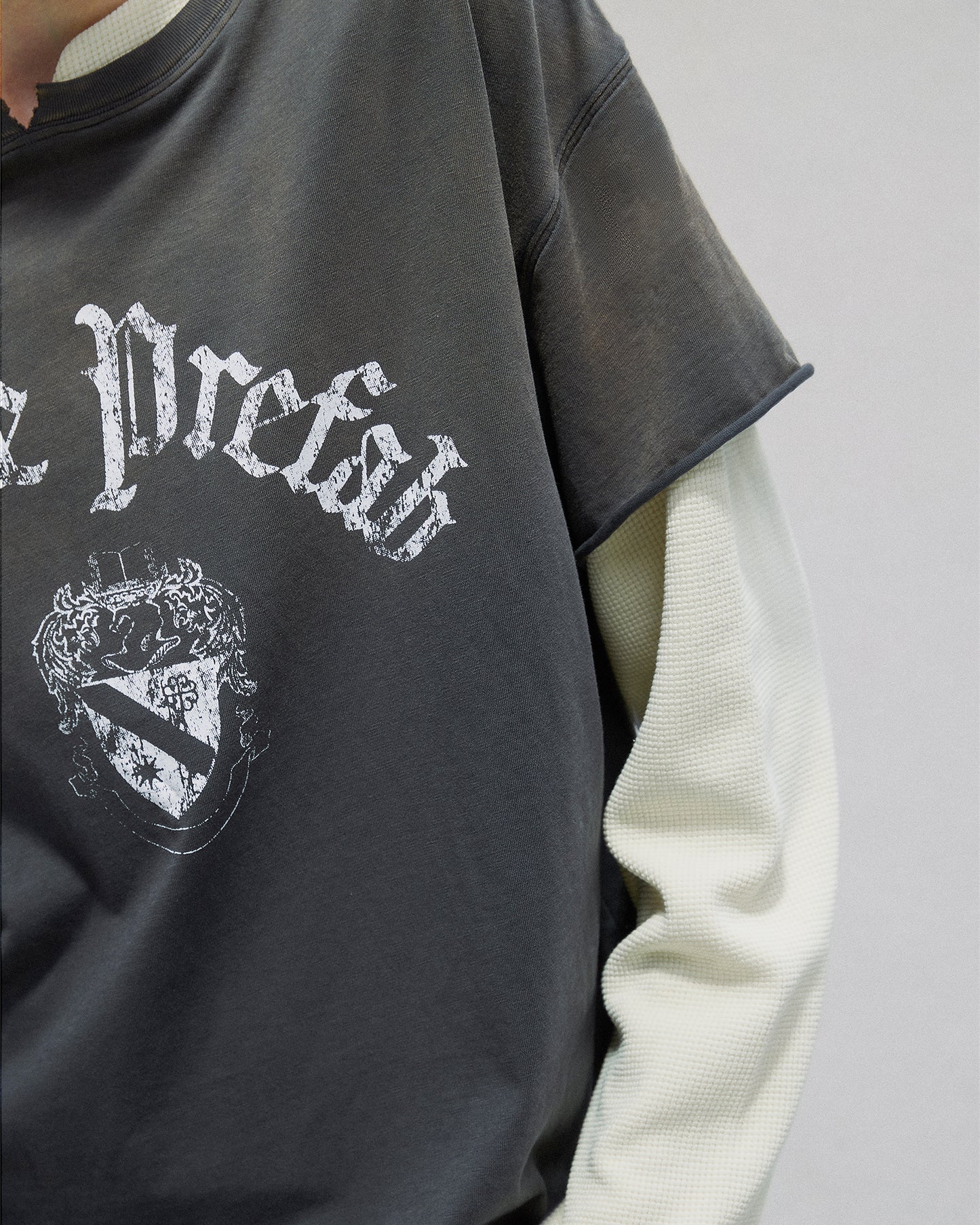 Layered Waffle LS T-shirt