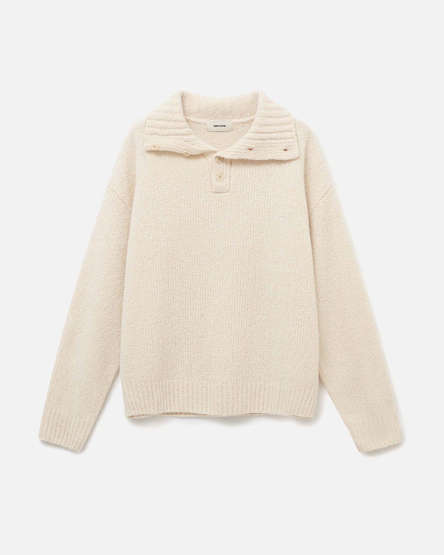 Buttoned Turtleneck Sweater