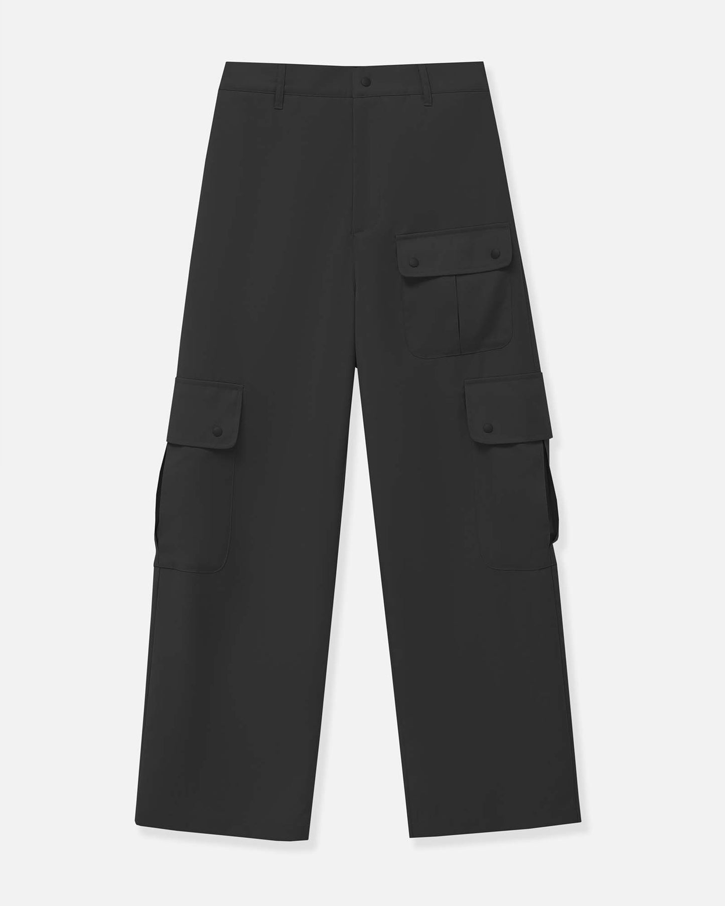 Cargo Pocket Wide Easy Pants in Wool