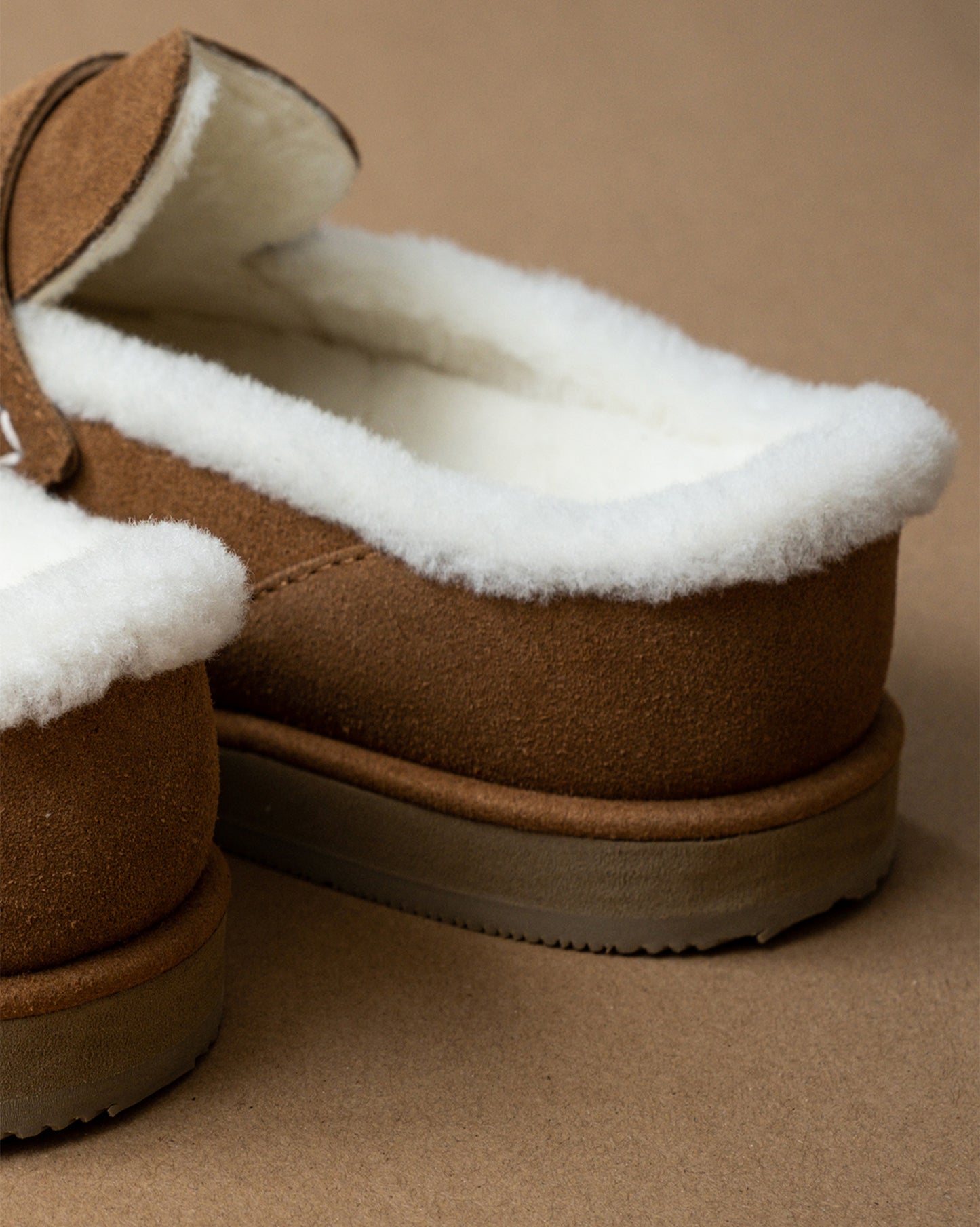 Shearling Slide Loafers