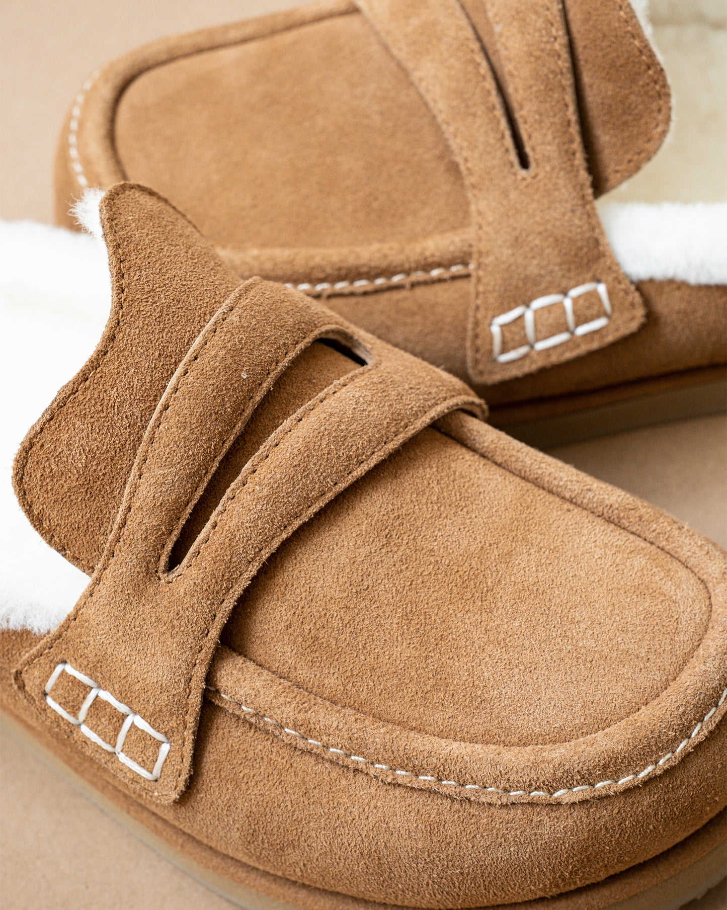 Shearling Slide Loafers