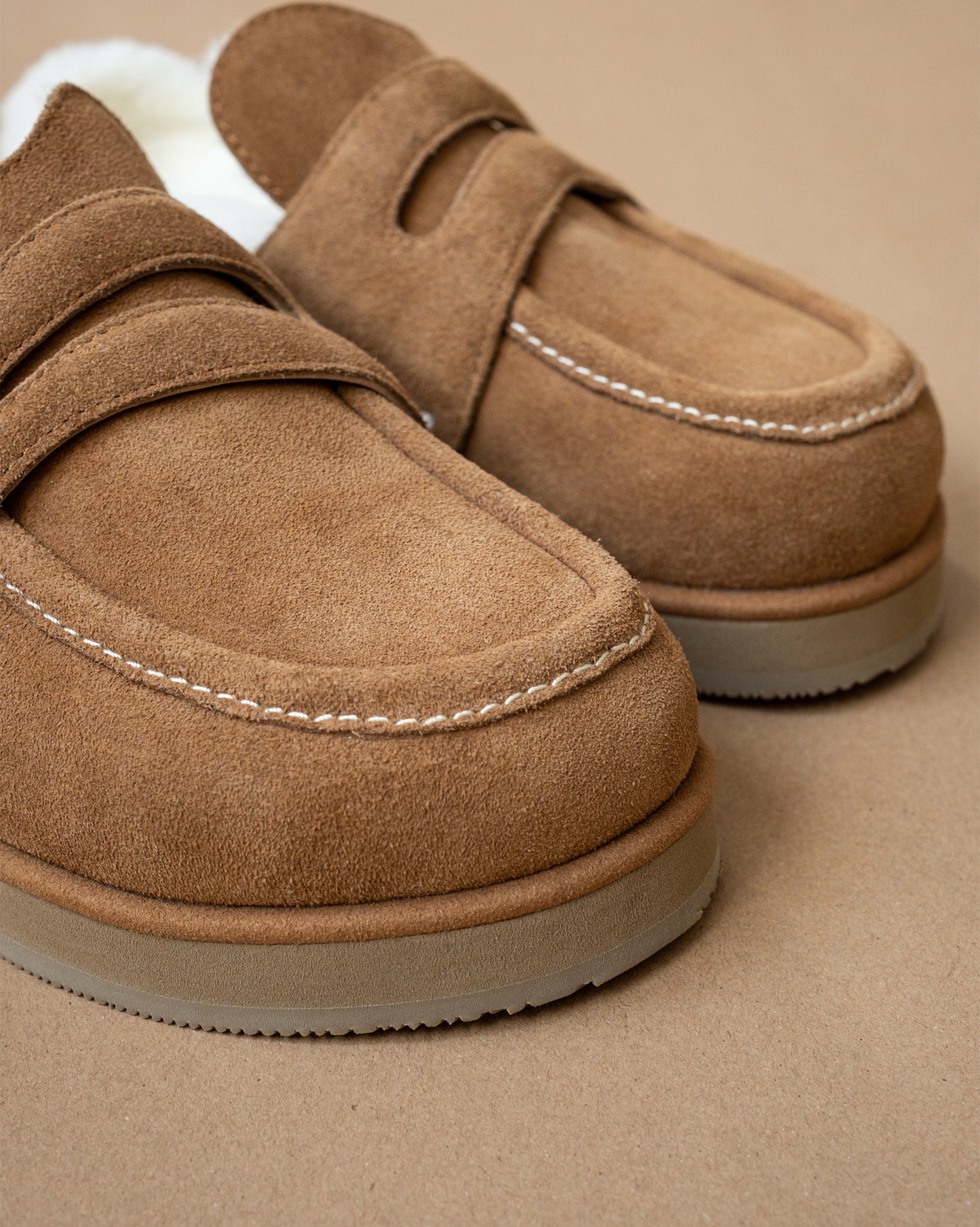 Shearling Slide Loafers