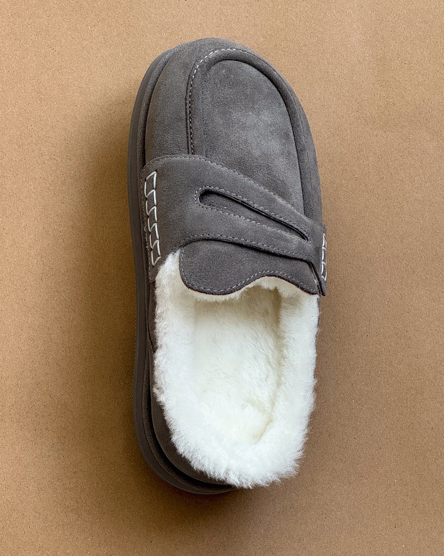 Shearling Slide Loafers