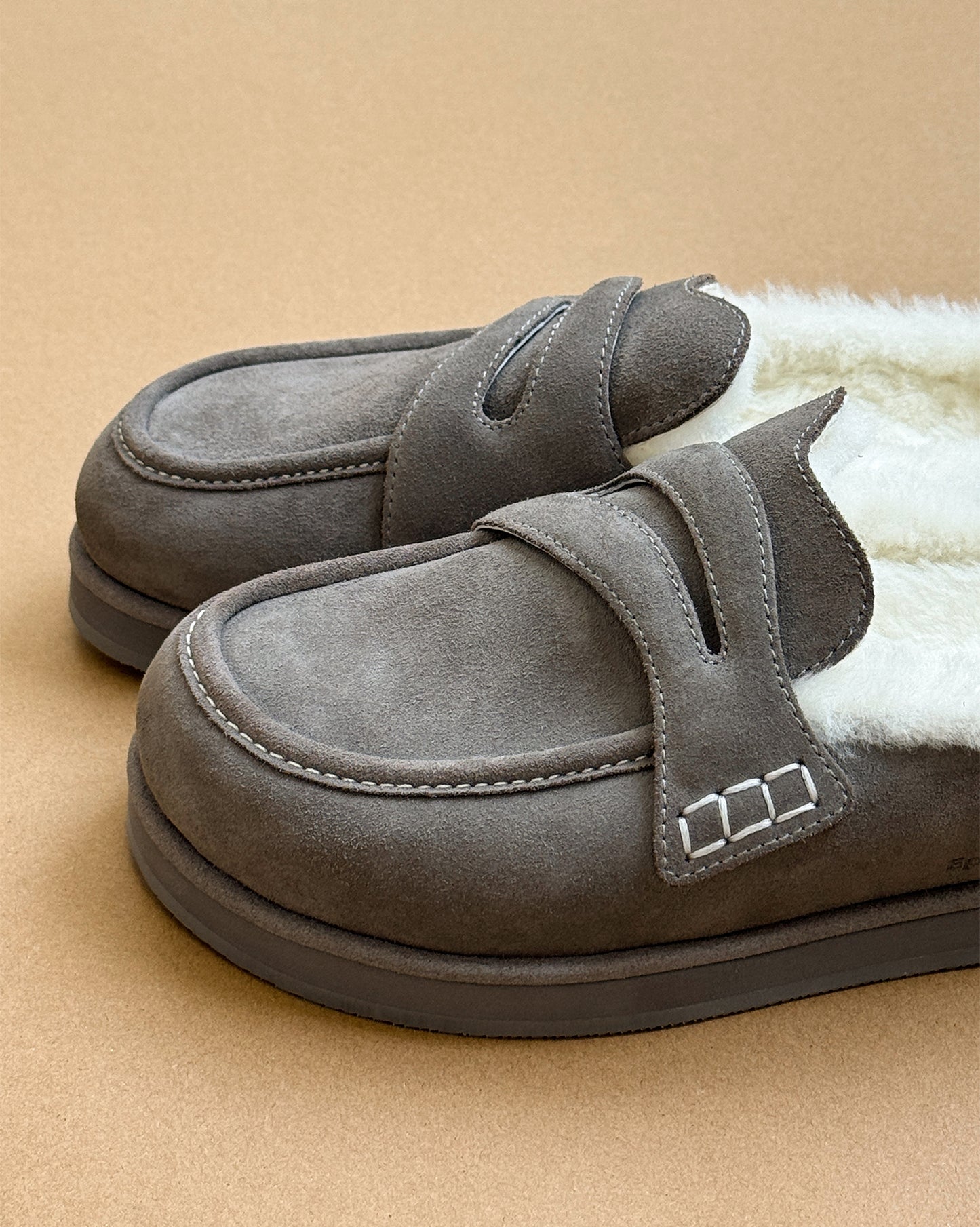 Shearling Slide Loafers