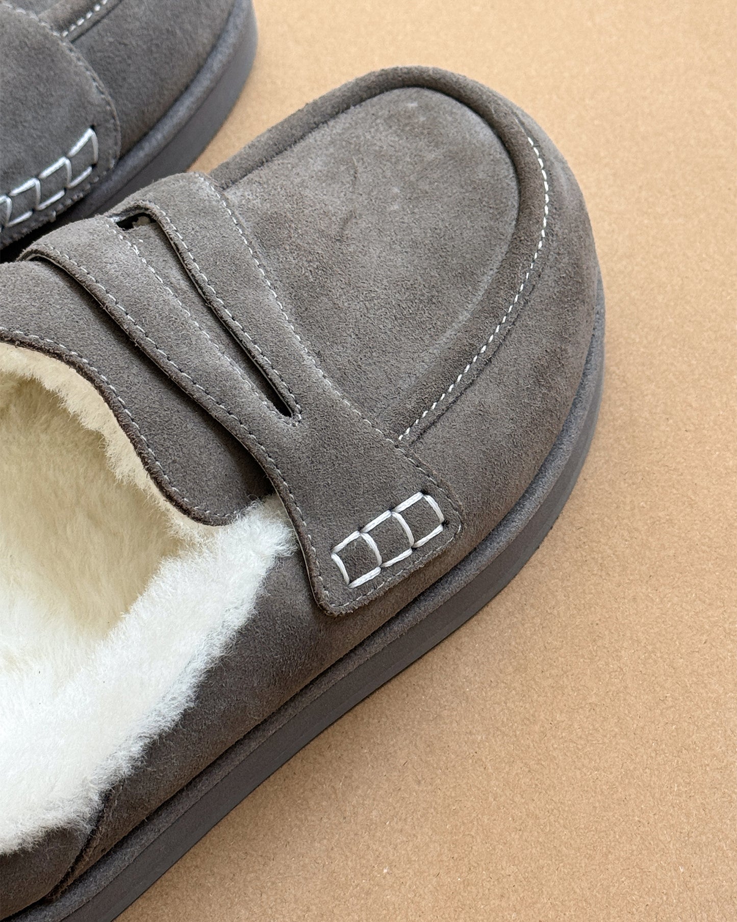 Shearling Slide Loafers