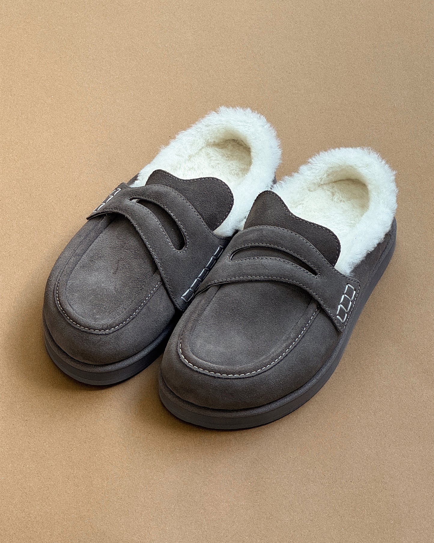 Shearling Slide Loafers