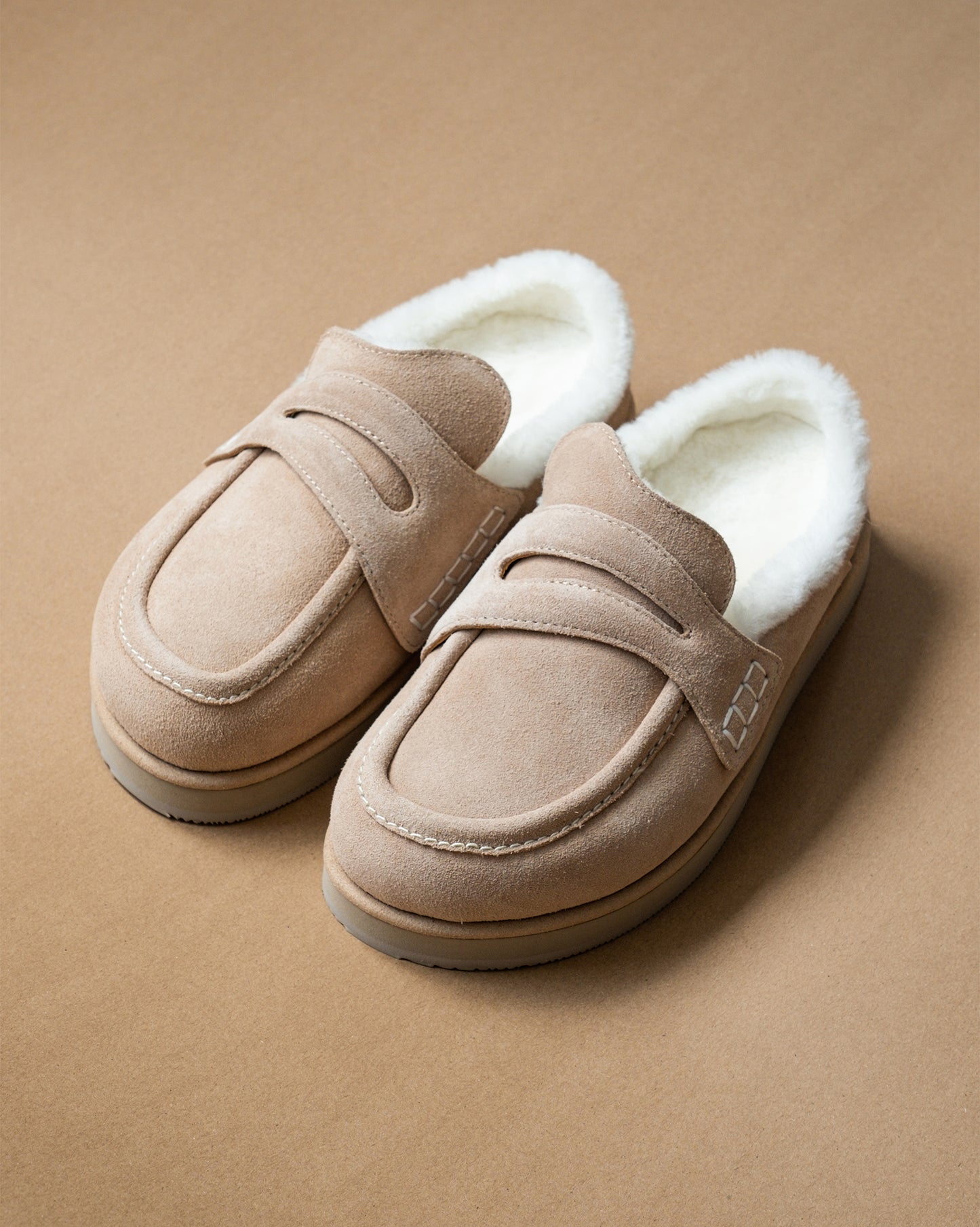 Shearling Slide Loafers