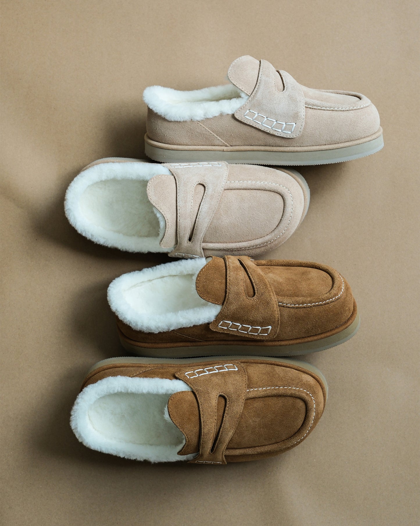 Shearling Slide Loafers