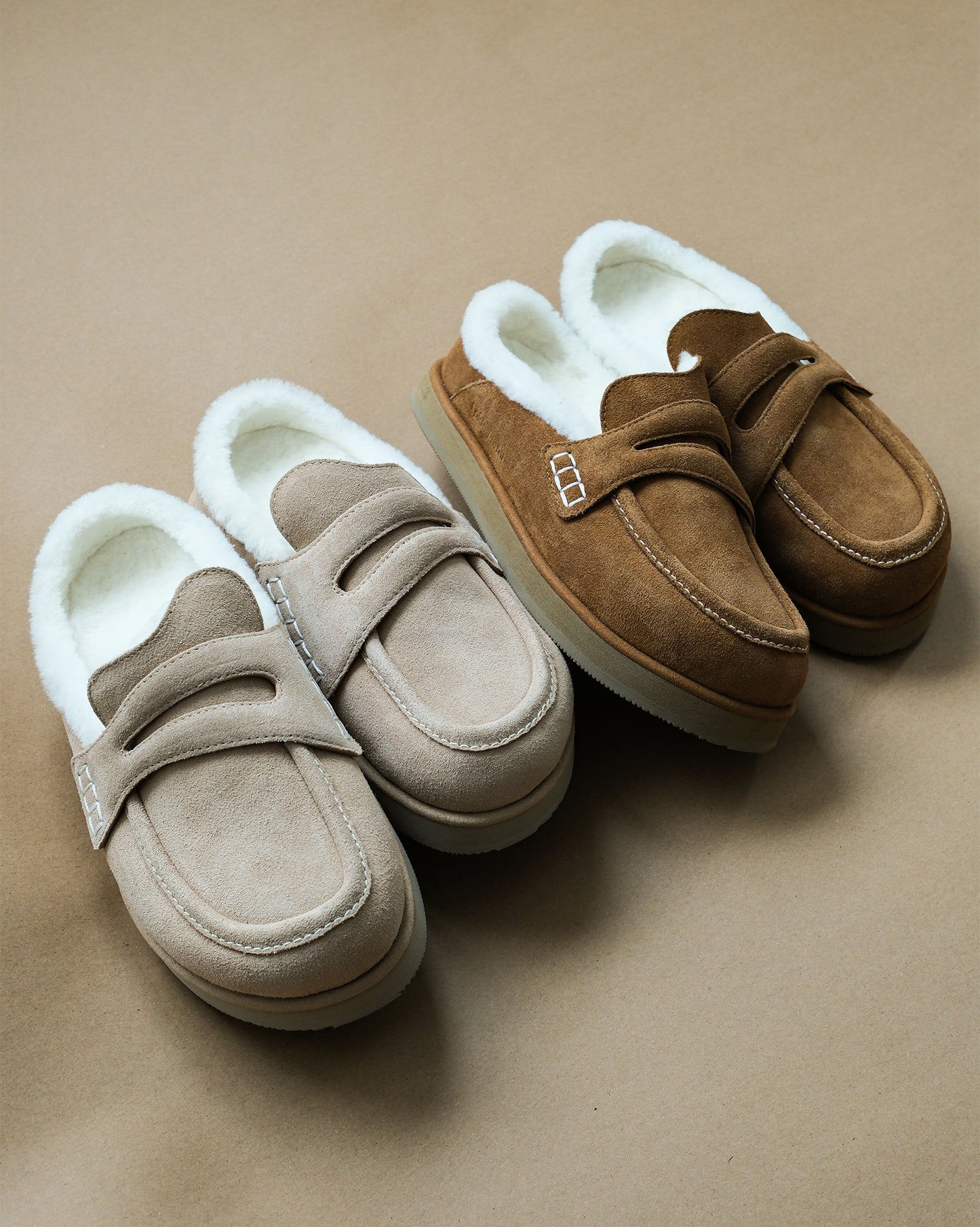 Shearling Slide Loafers