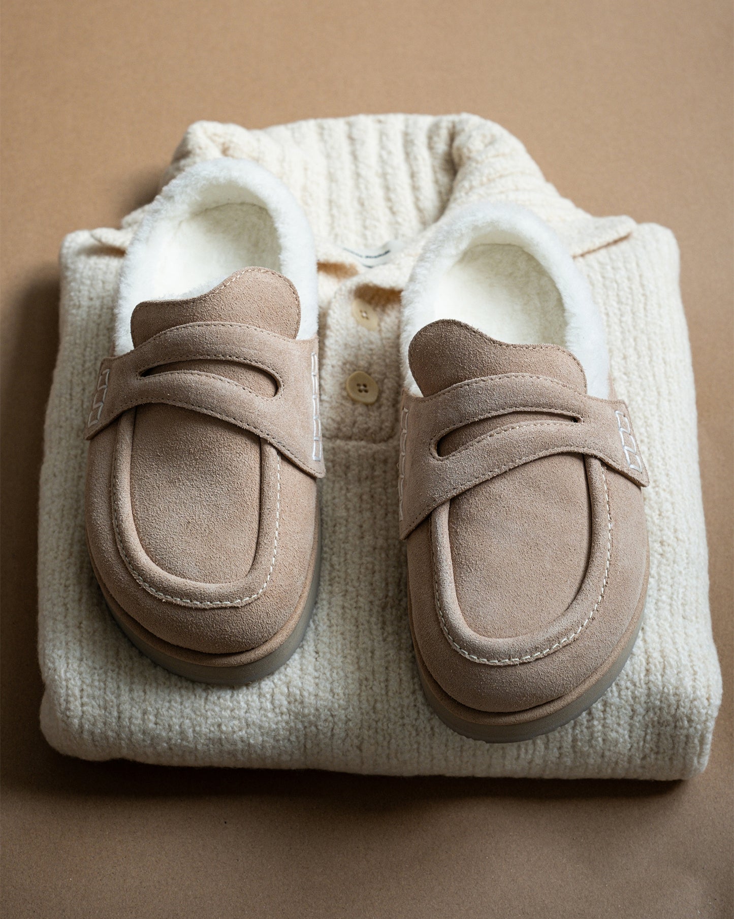 Shearling Slide Loafers