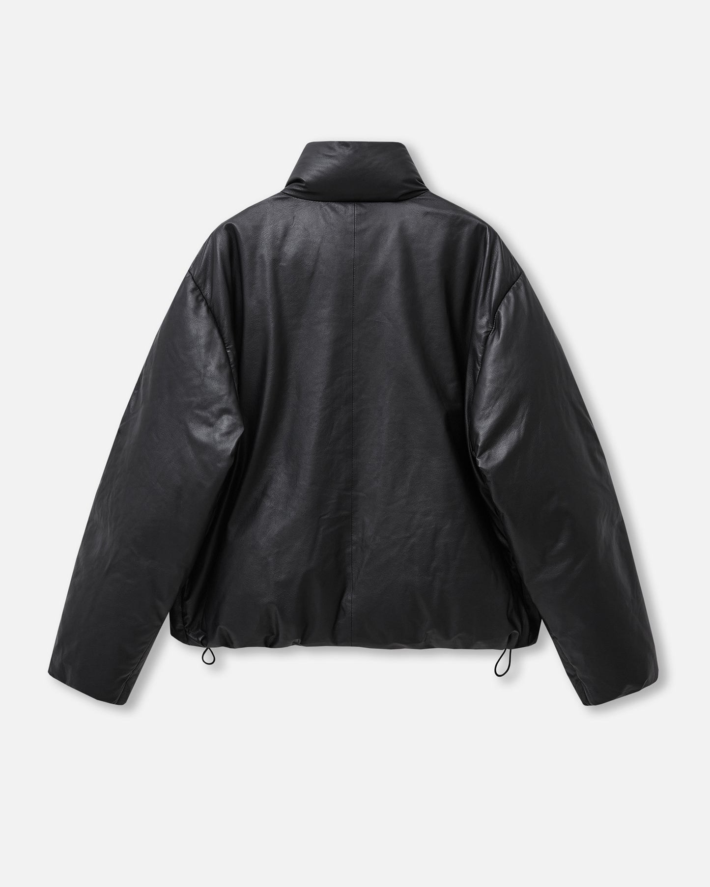 Leather Puffer Down acket in Lambskin