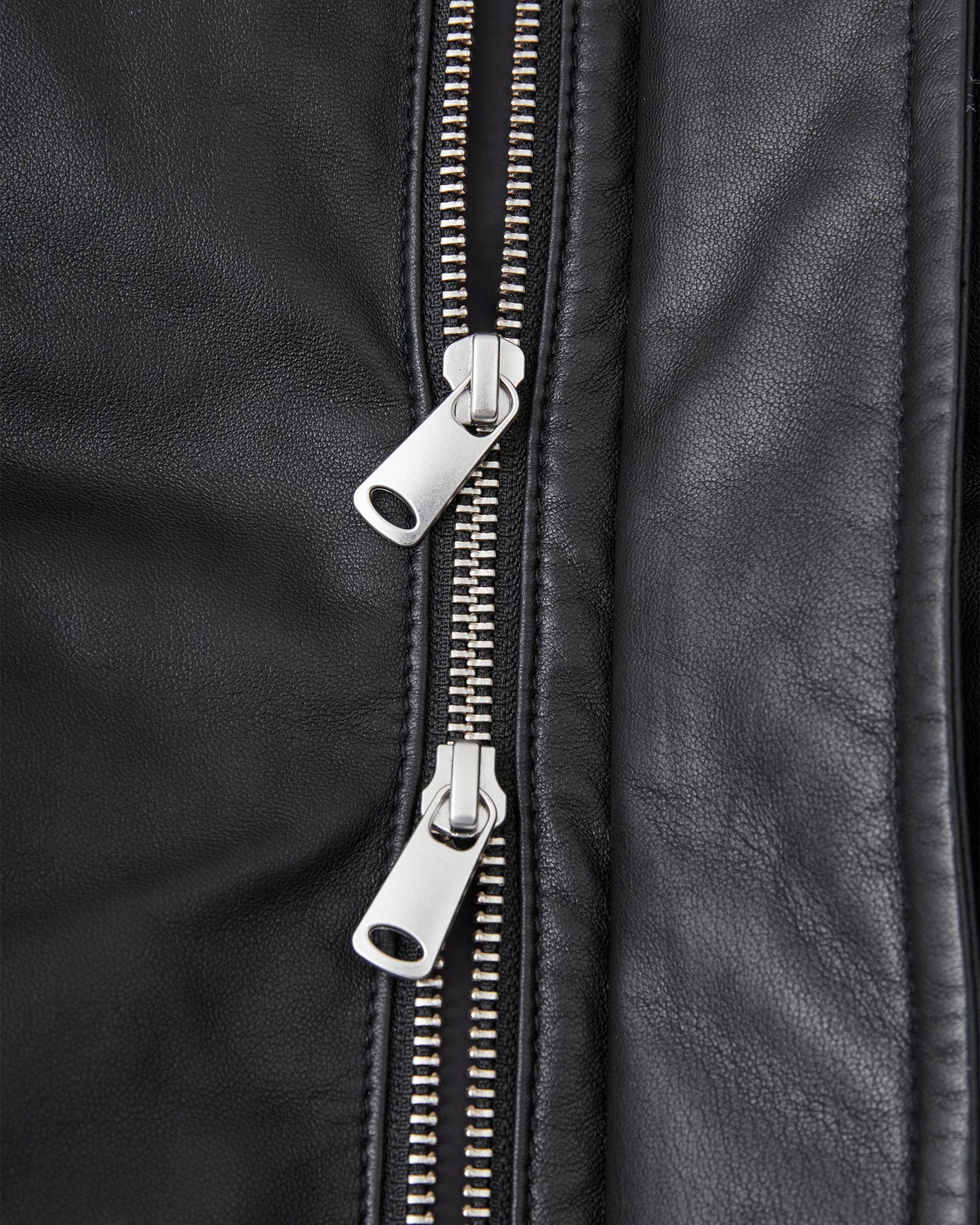 Leather Puffer Down acket in Lambskin