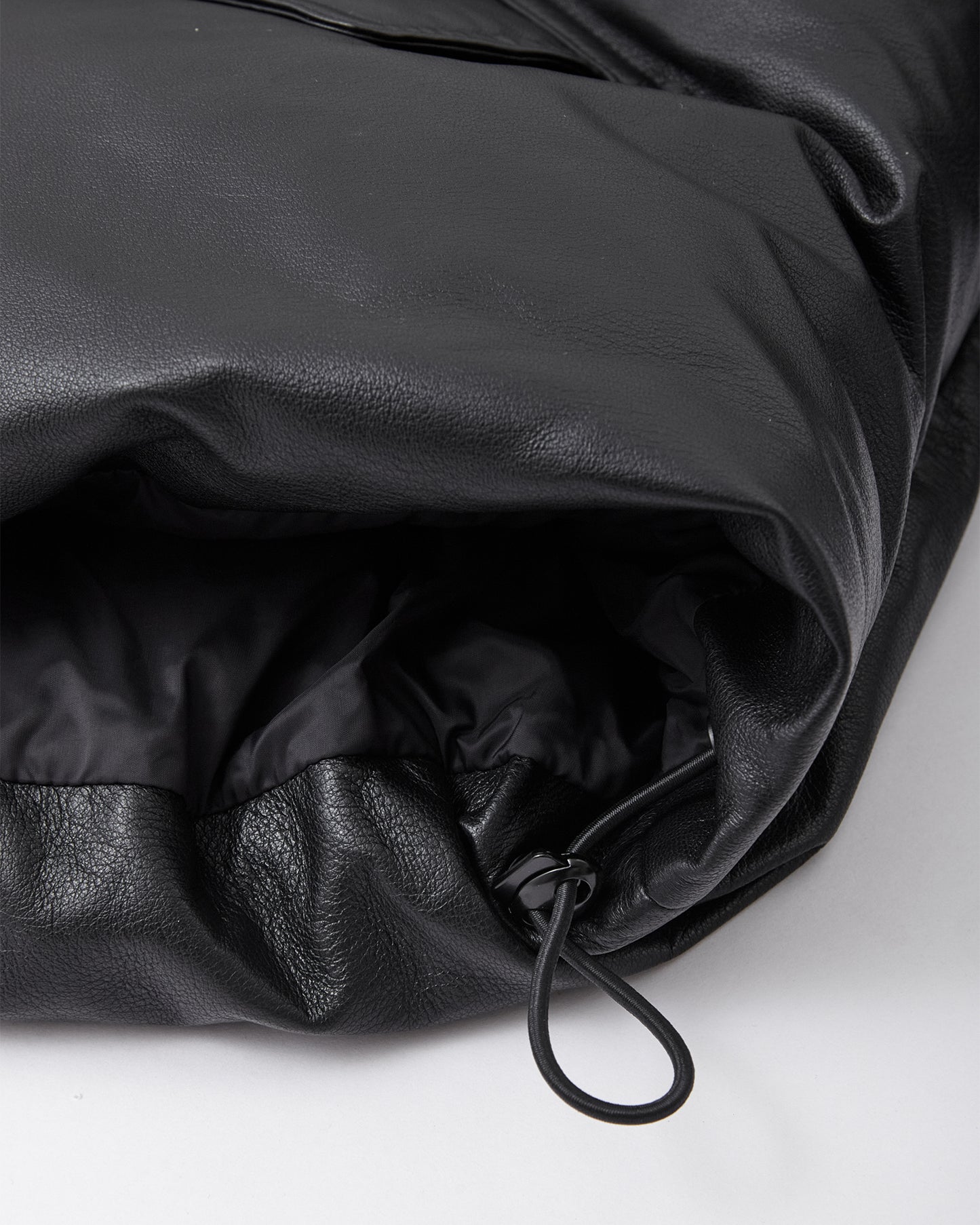 Leather Puffer Down acket in Lambskin