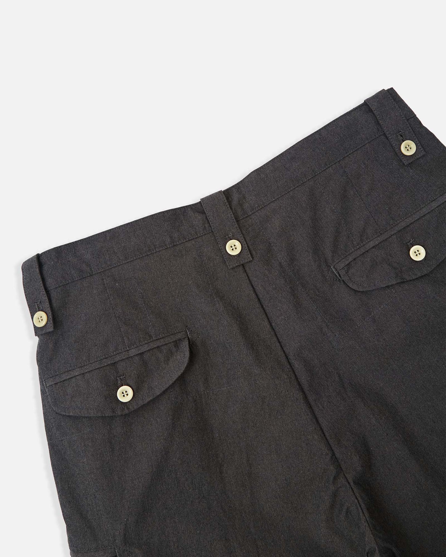 Sashiko Pleated Shorts in Pima Cotton