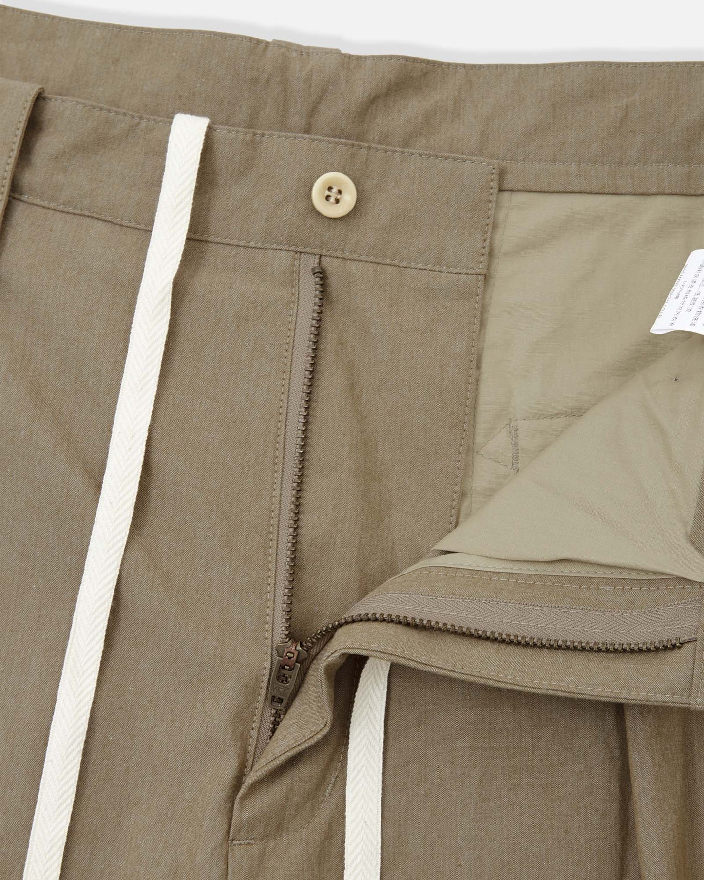 Sashiko Pleated Shorts in Pima Cotton