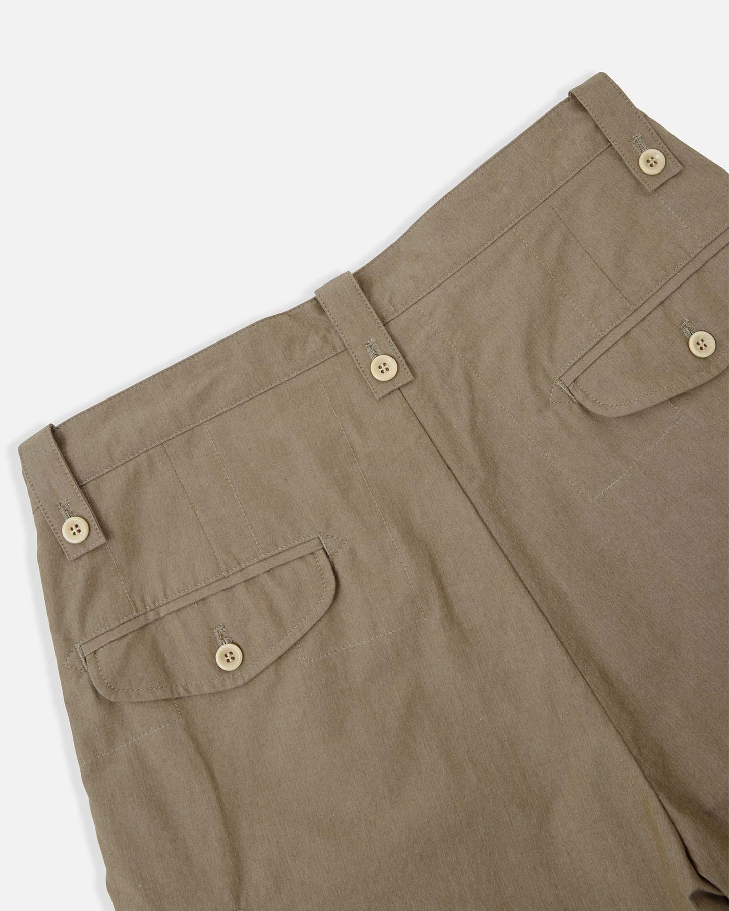 Sashiko Pleated Shorts in Pima Cotton