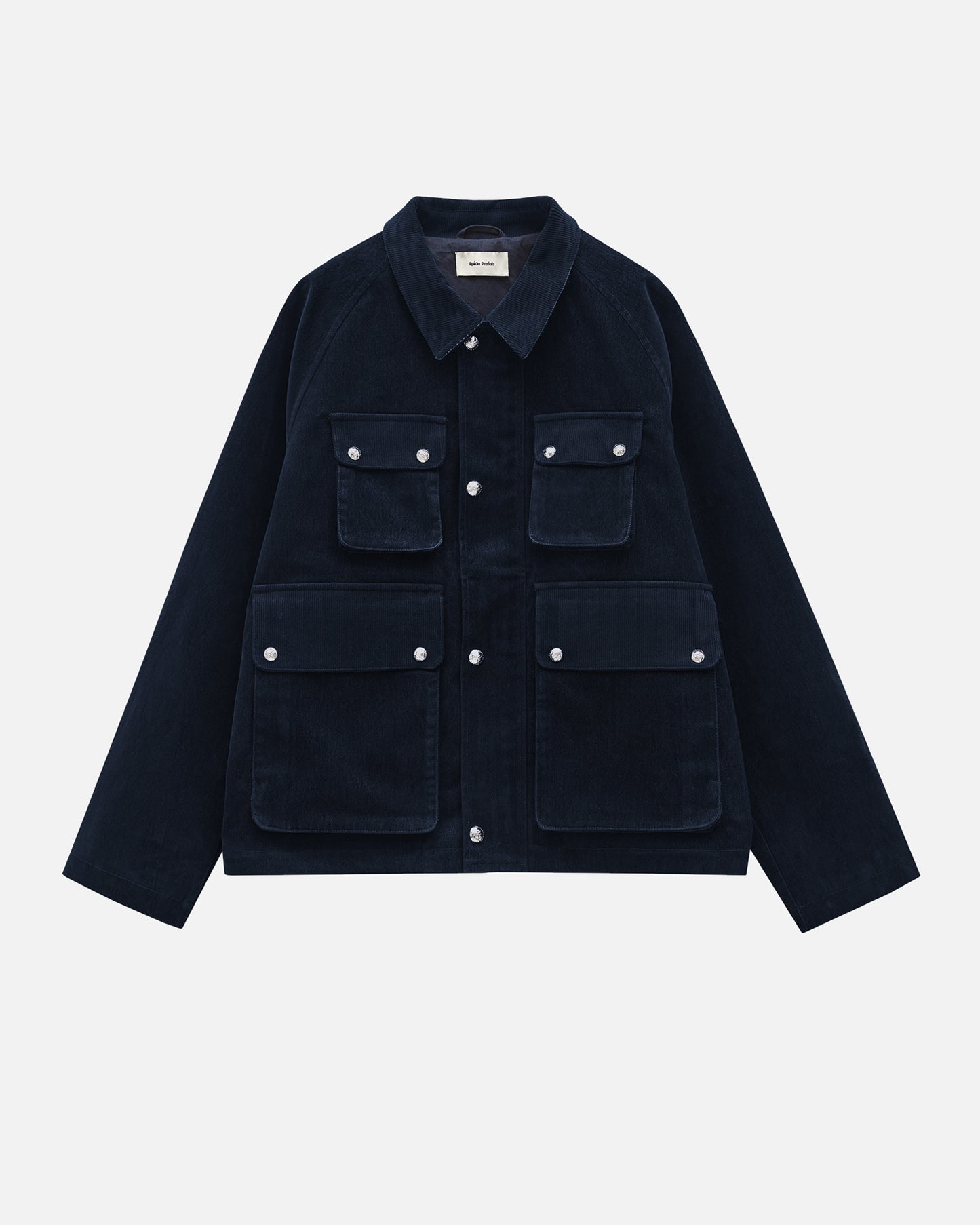 Flocked Denim Cropped Relaxed Field Jacket