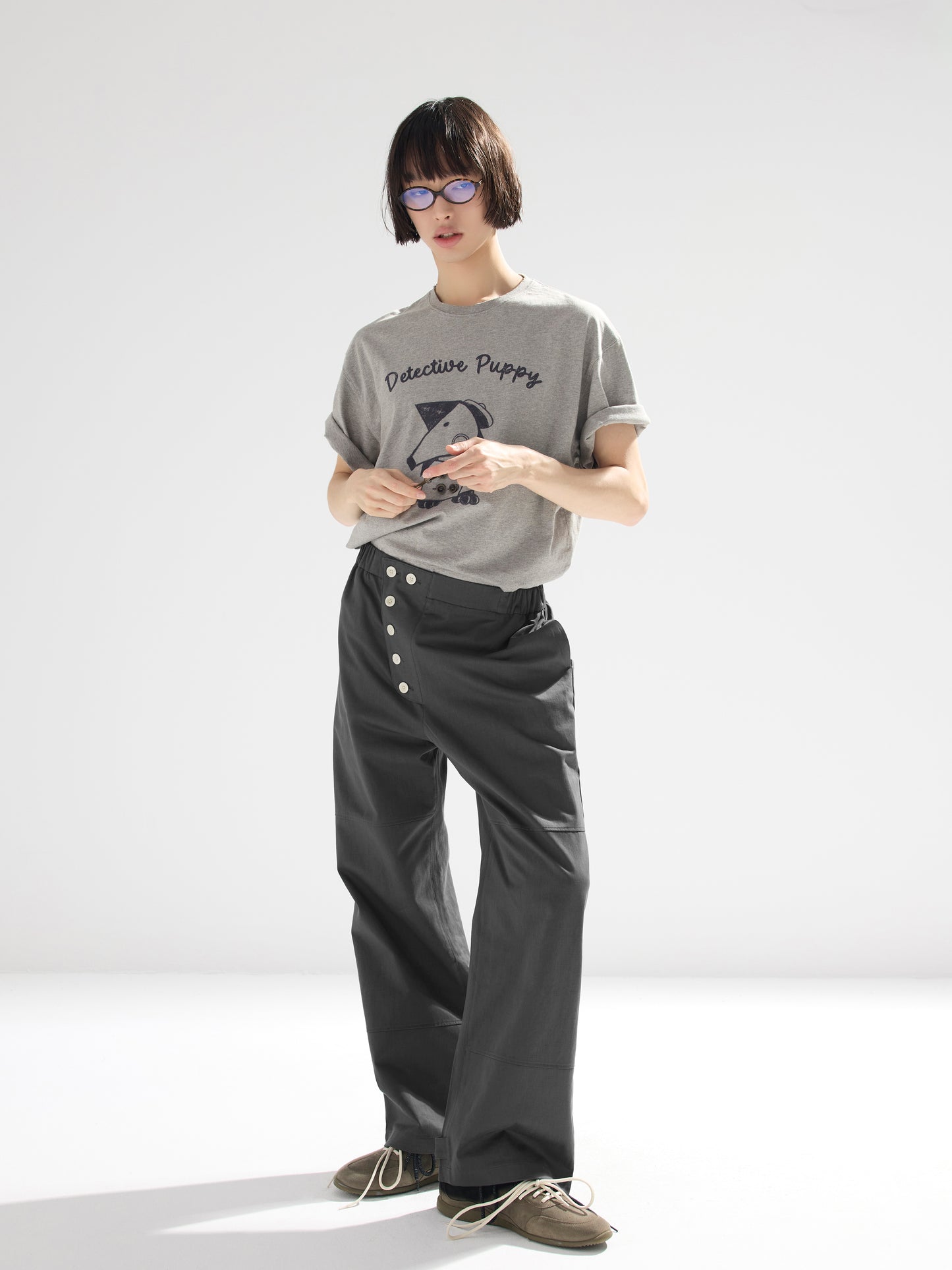 Button Up Light Cotton Pants