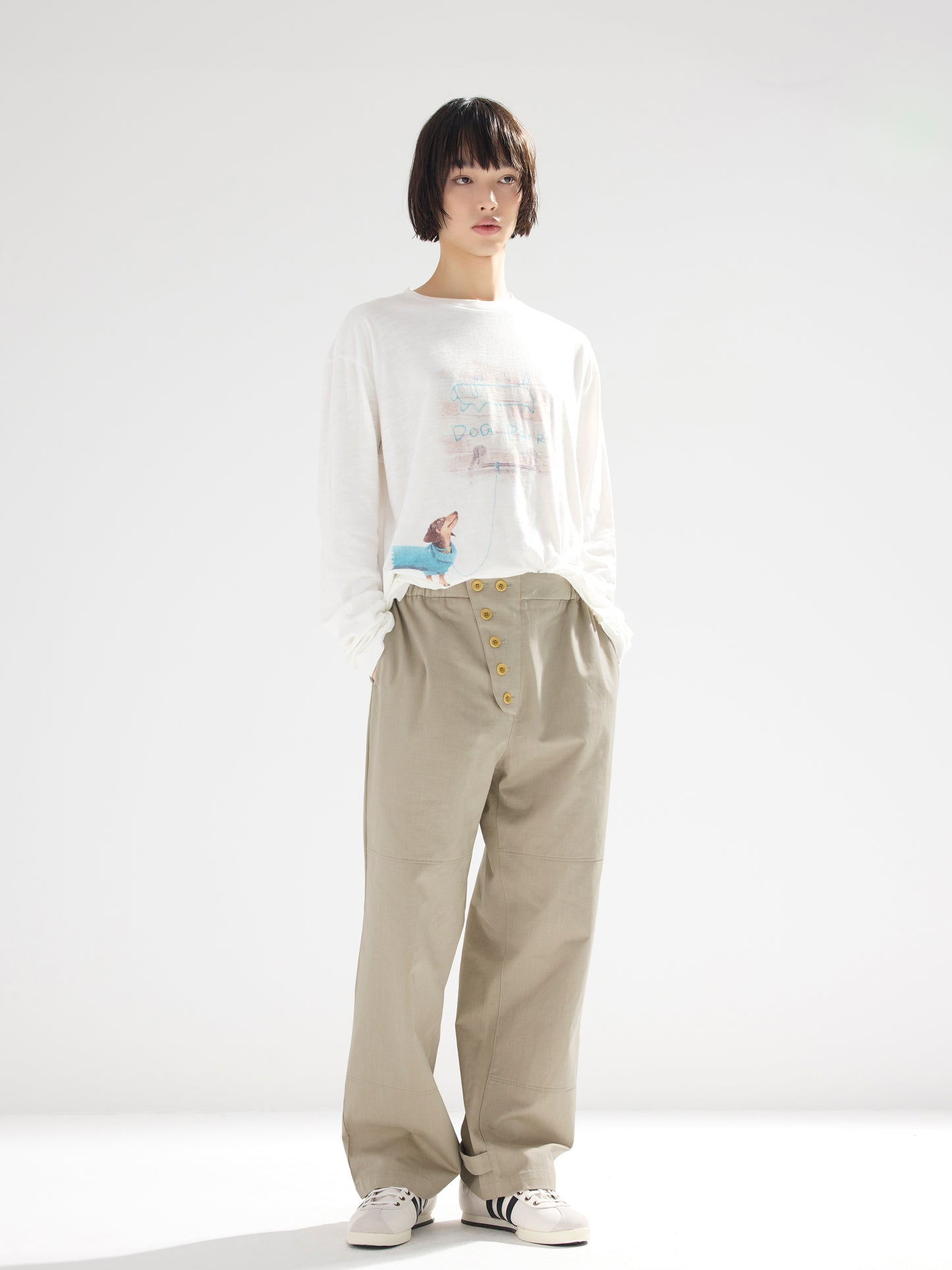 Button Up Light Cotton Pants