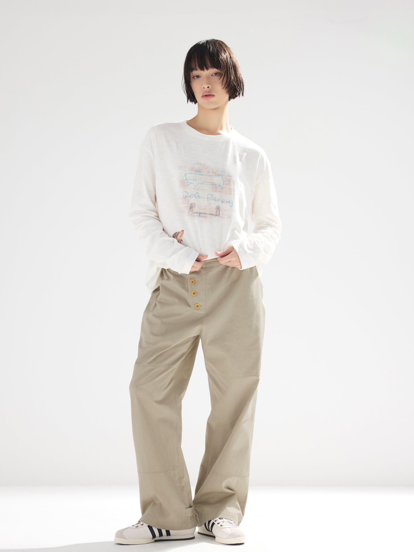 Button Up Light Cotton Pants