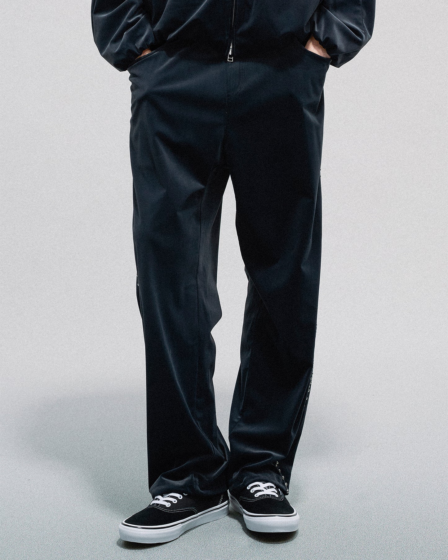 Studded Velvet Track Pants