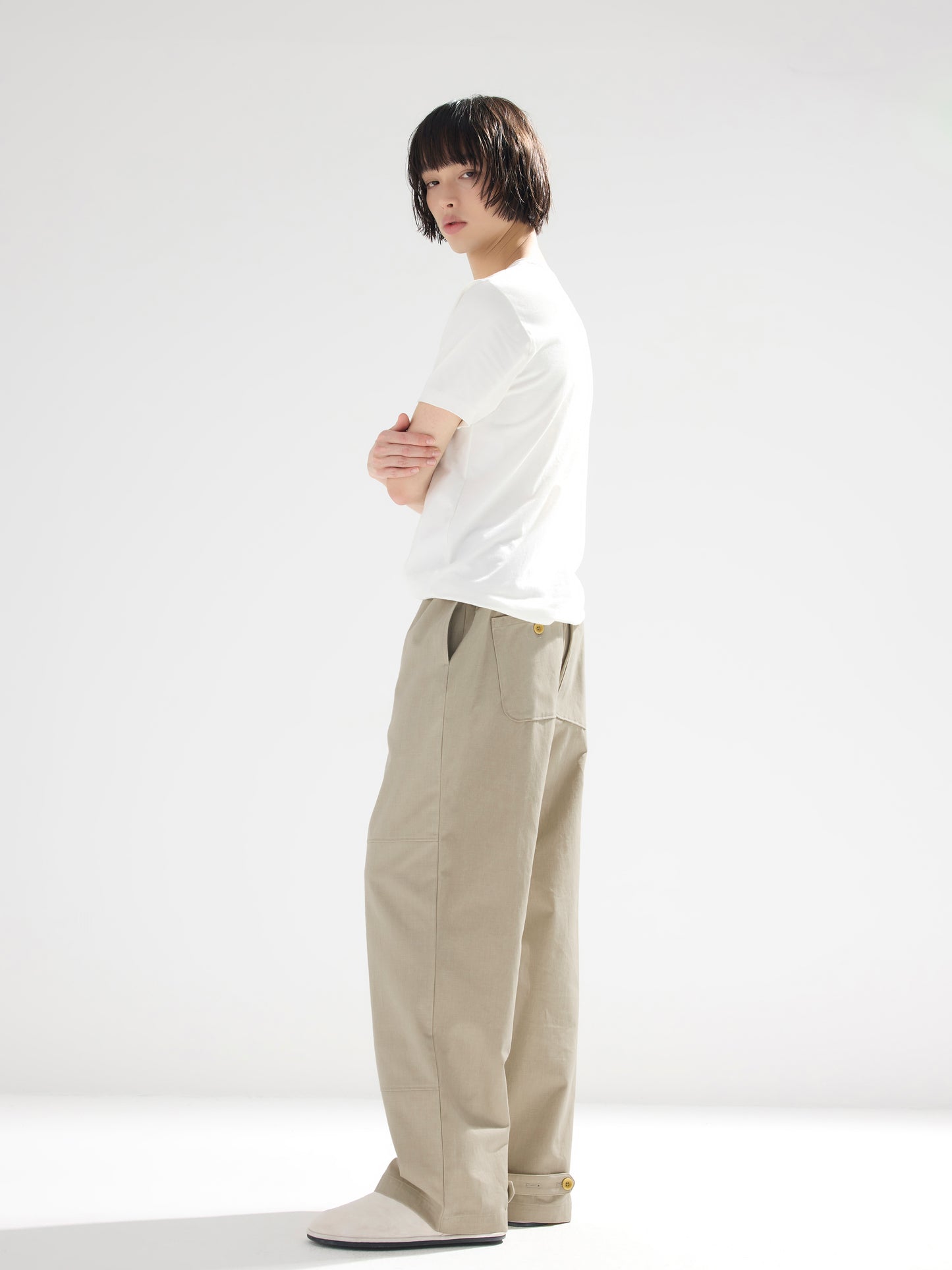 Button Up Light Cotton Pants