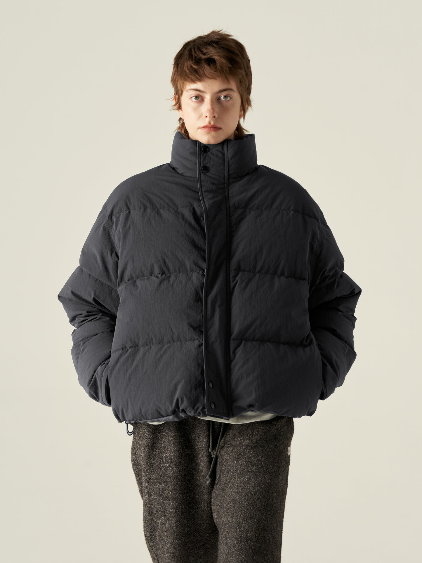 Reversible Blended Wool Down Jacket