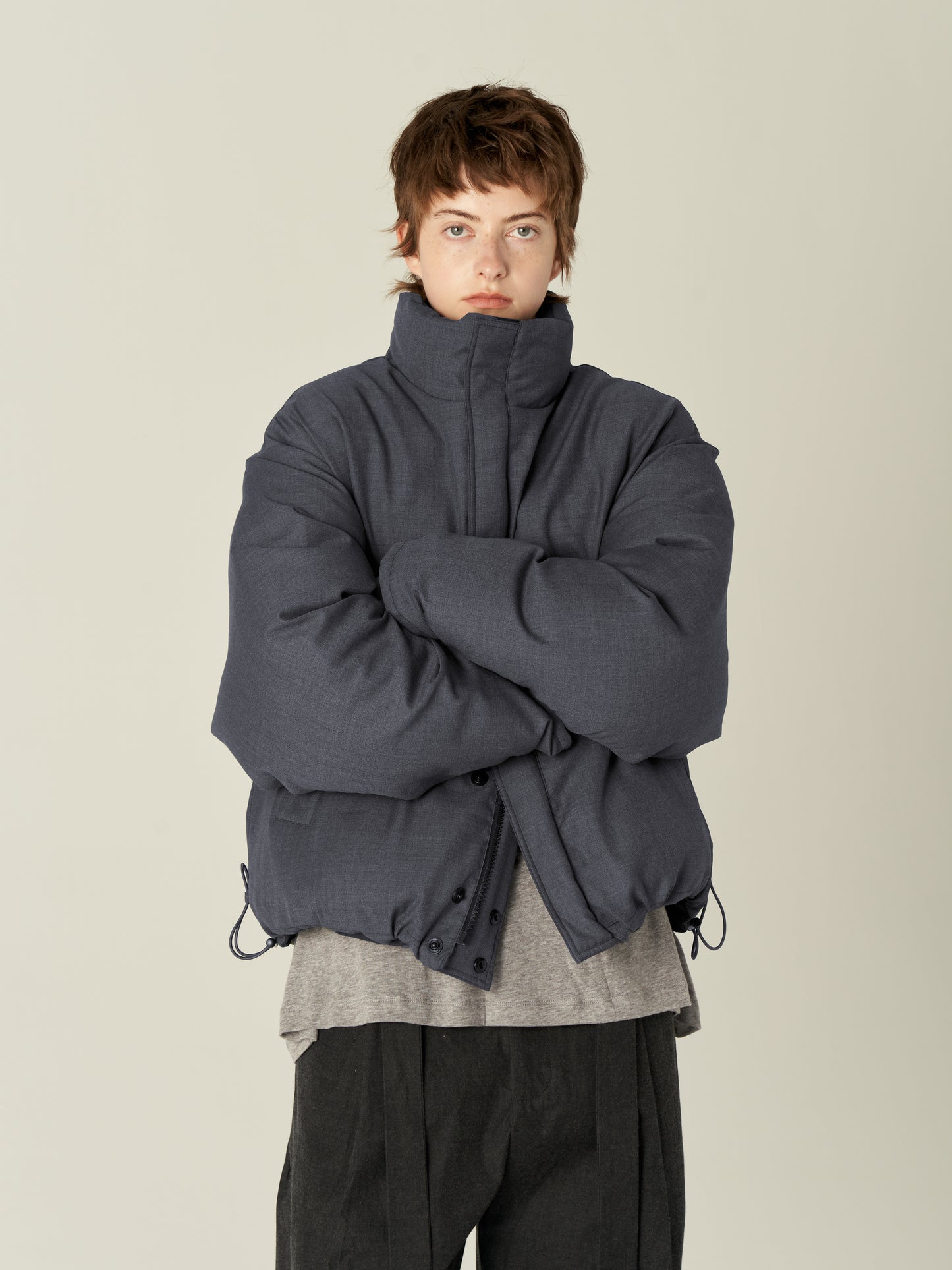 Reversible Blended Wool Down Jacket