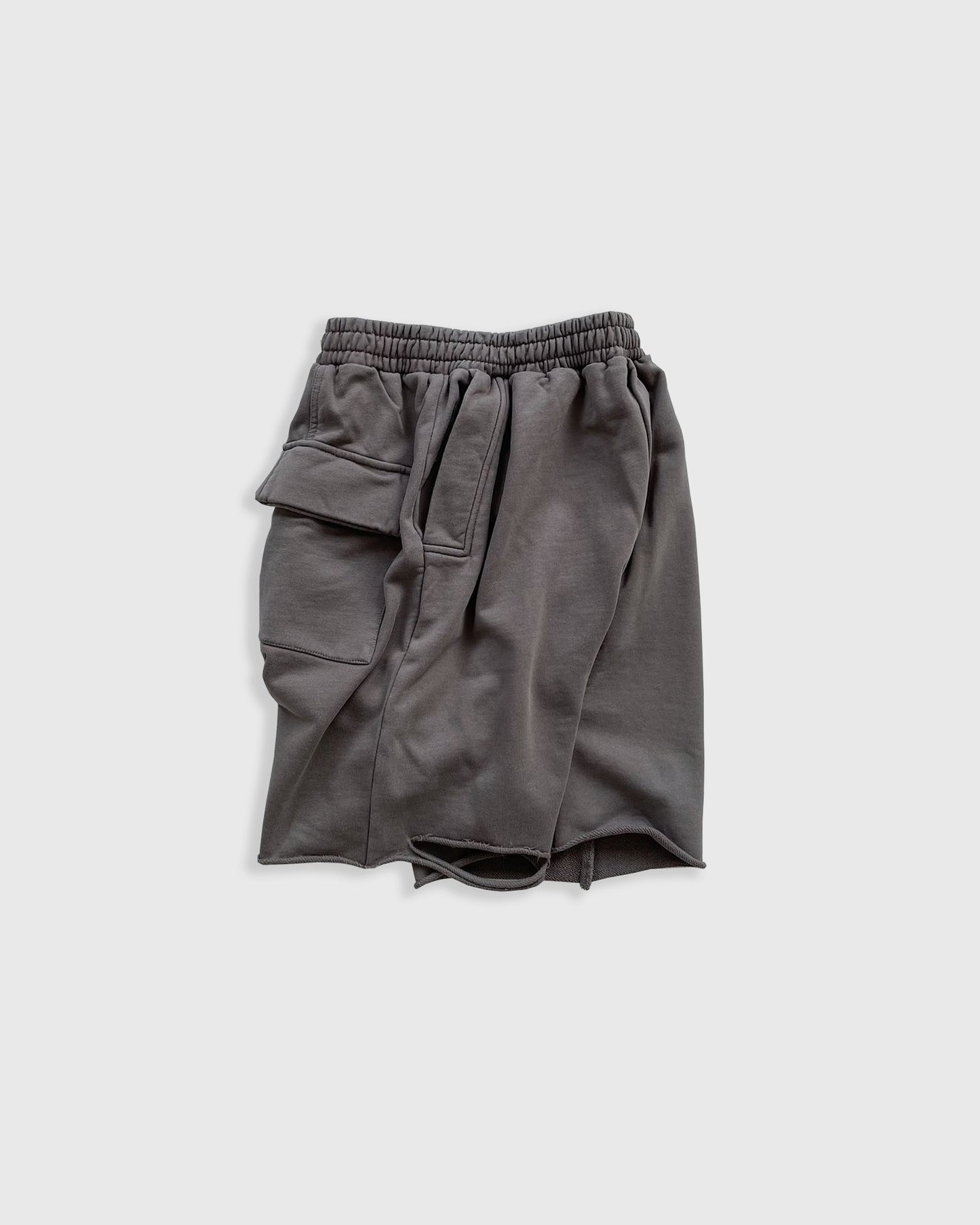 Drop-Crotch Distressed Shorts